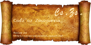 Csősz Zsuzsanna névjegykártya